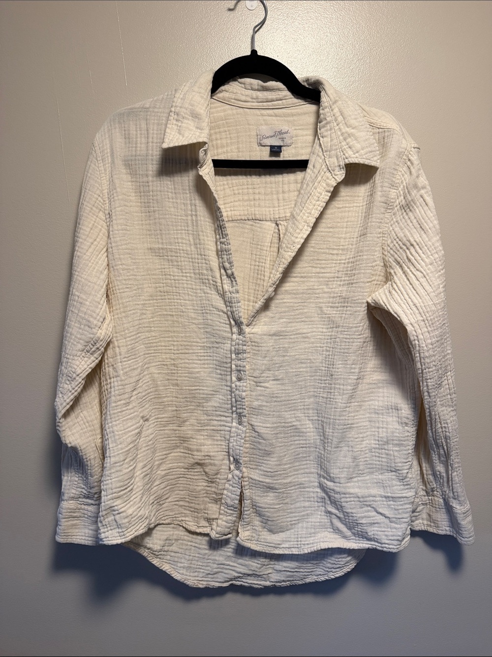 Universal Thread Cream Button-Front Shirt Jacket